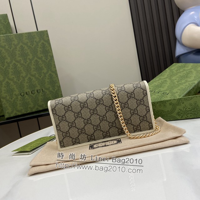 Gucci專櫃古馳最新款Horsebit 1955系列鏈條錢包 jh1975型號：621892
